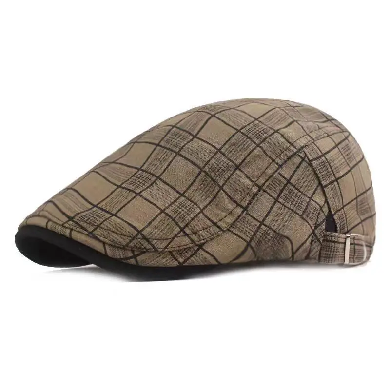 Summer Plaid Duckling Cap for Men - Image 4