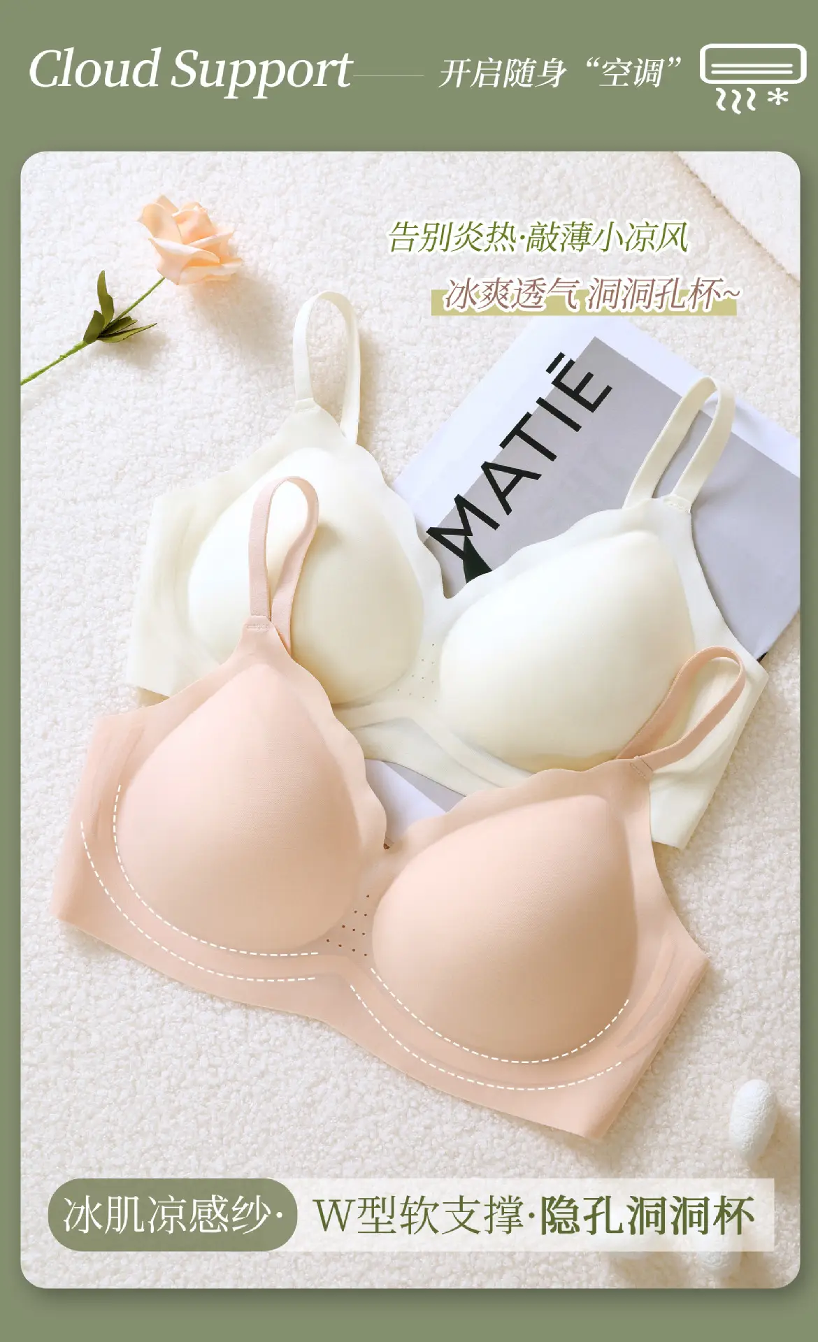 Light Breathable Jelly Strip Bra for Women — feature 2