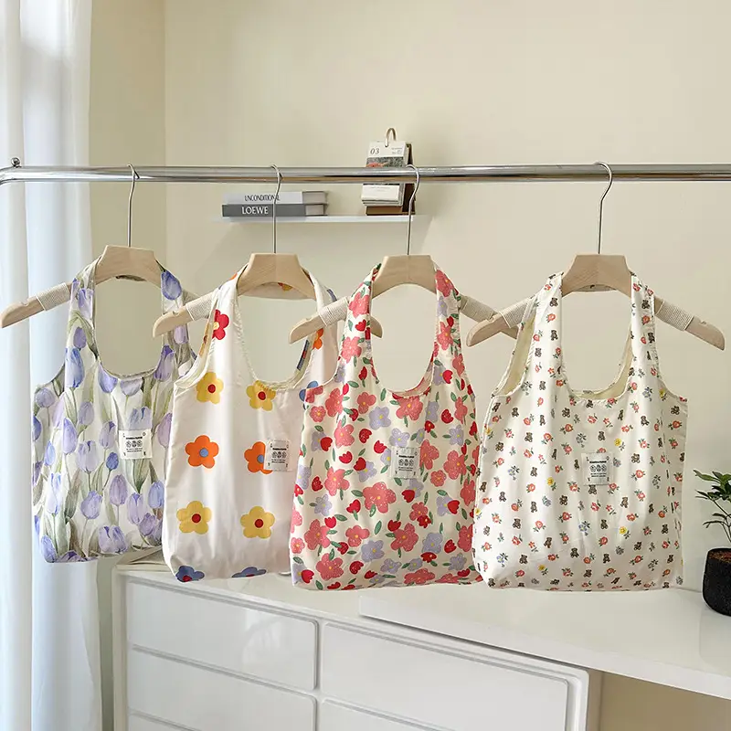 Summer Floral Handbag Set High-Grade Canvas Small Large - Image 13