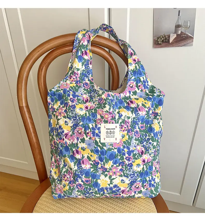Summer Floral Handbag Set High-Grade Canvas Small Large — feature 12