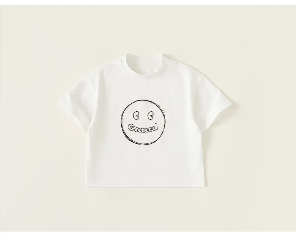 Yubao Boys Black Short Sleeve T-Shirt with New Smiley Print — feature 13