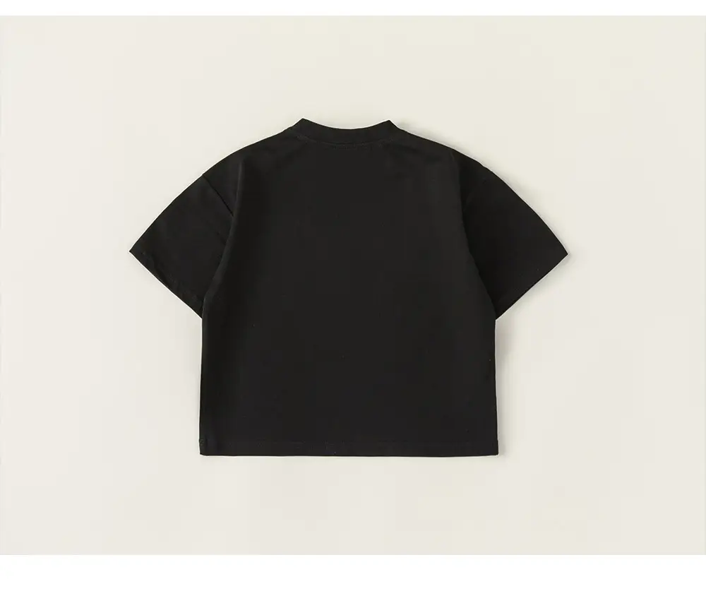 Yubao Boys Black Short Sleeve T-Shirt with New Smiley Print — feature 18