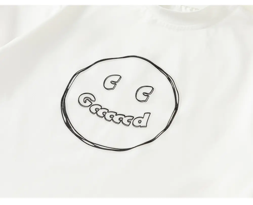 Yubao Boys Black Short Sleeve T-Shirt with New Smiley Print — feature 21