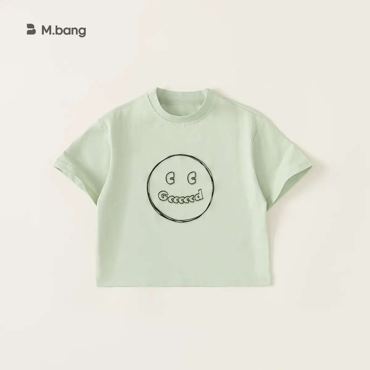 Yubao Boys Black Short Sleeve T-Shirt with New Smiley Print - Image 2
