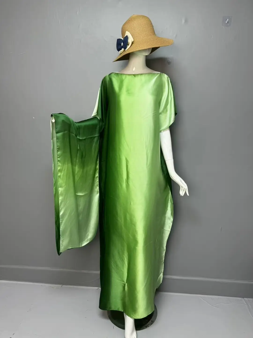 Cross-Border Hot-Selling Source Factory African Robe Clothing Kaftan Long Dress with Headscarf Set — feature 9