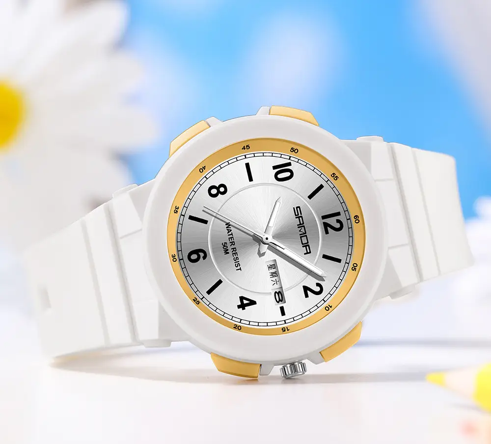 Sanda Pink Water Resistant Electronic Wristwatch for Men Women — feature 12