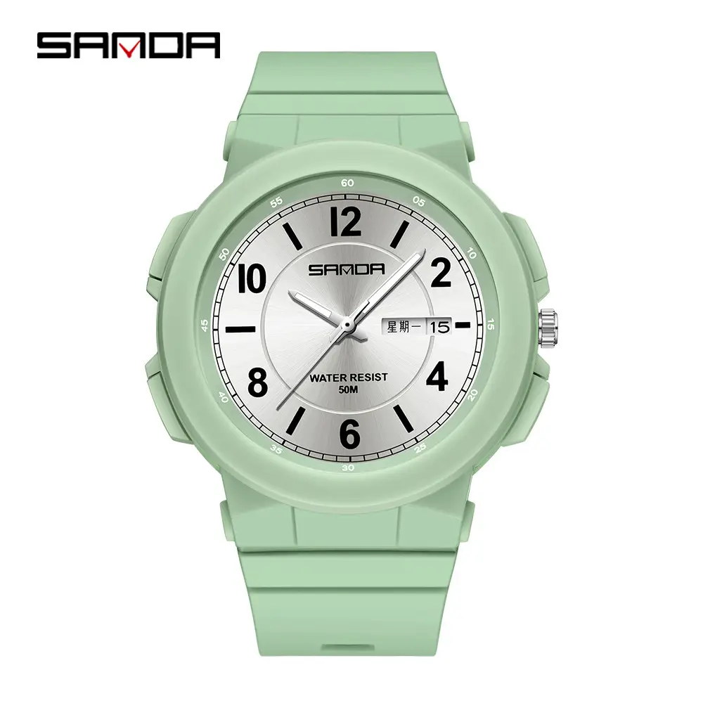 Sanda Pink Water Resistant Electronic Wristwatch for Men Women - Image 4