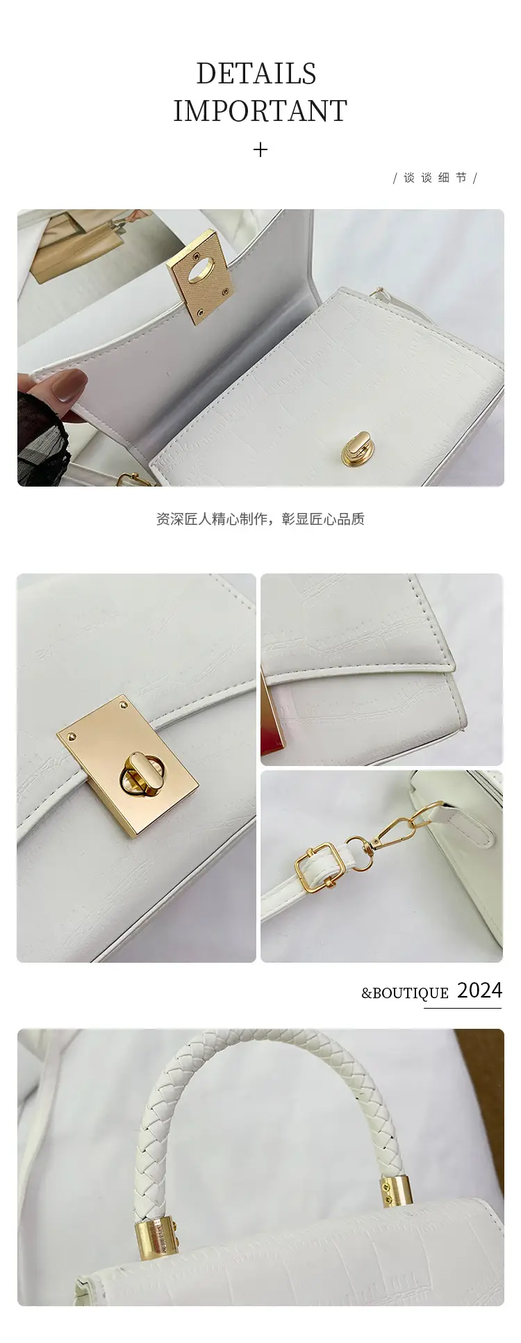 Women Retro Textured Shoulder Crossbody Bags 2026 Spring Summer — feature 4