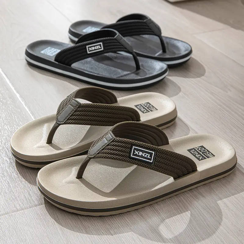 Men's Black Non-Slip Flip Flops Summer