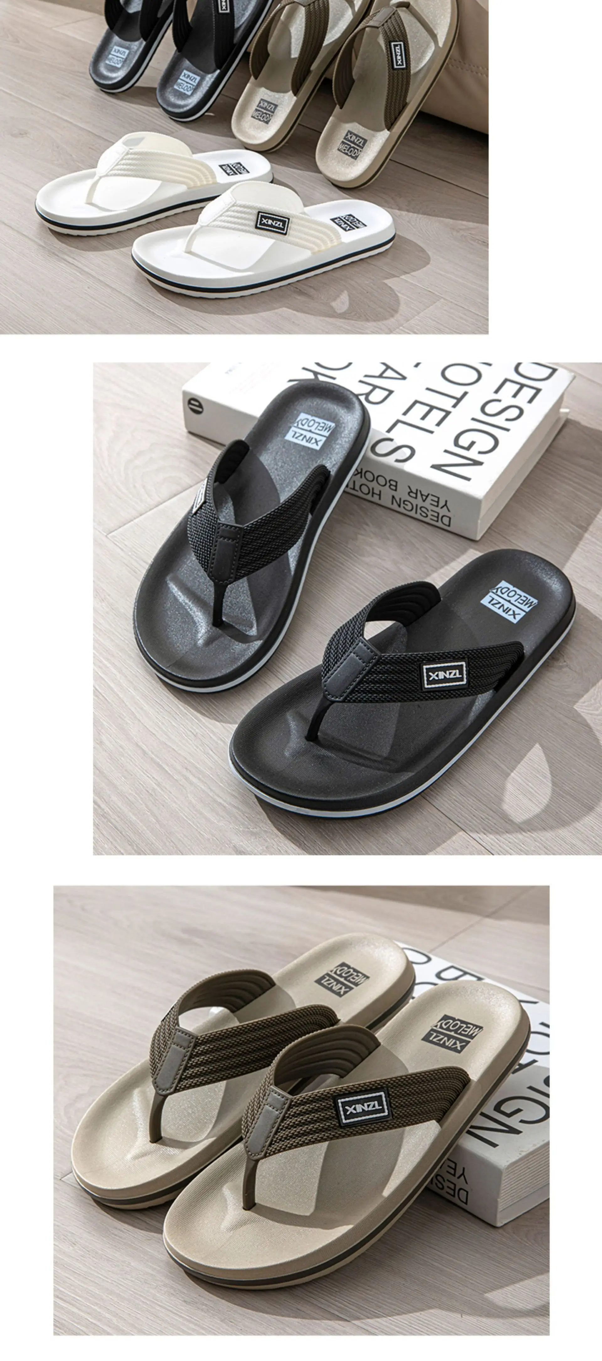 Men's Black Non-Slip Flip Flops Summer — feature 10
