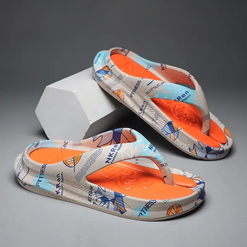 Summer leisure high-end slippers men's trendy sports flip-flops non-slip wear-resistant thick-soled sandals wholesale - Image 6