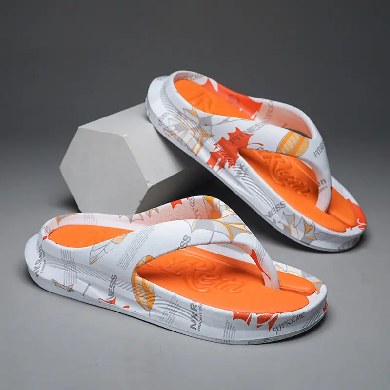 Summer leisure high-end slippers men's trendy sports flip-flops non-slip wear-resistant thick-soled sandals wholesale - Image 7