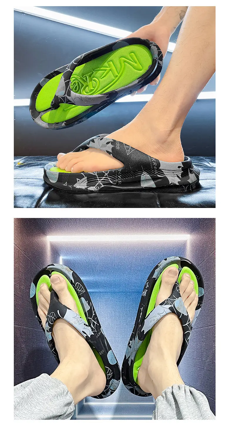 Summer leisure high-end slippers men's trendy sports flip-flops non-slip wear-resistant thick-soled sandals wholesale — feature 10