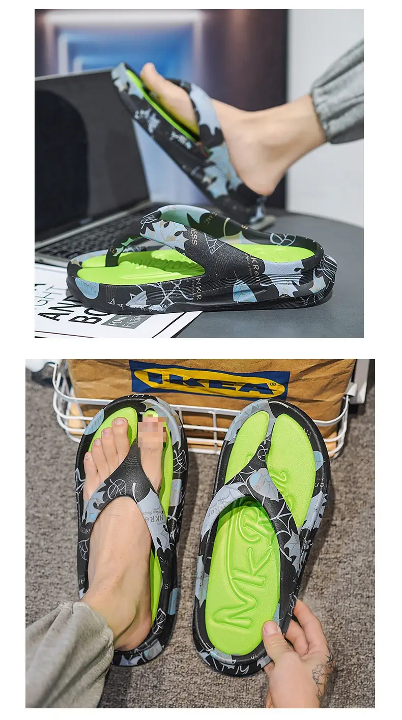 Summer leisure high-end slippers men's trendy sports flip-flops non-slip wear-resistant thick-soled sandals wholesale — feature 12