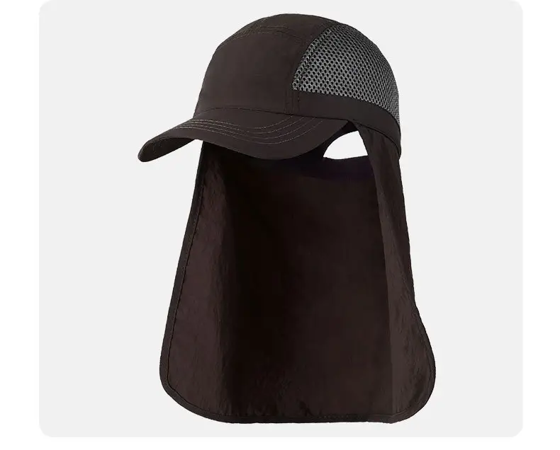 Black Mesh UV Sun Hat for Outdoor Fishing — feature 10