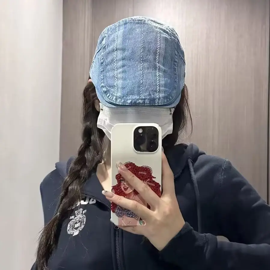 Vintage Denim Cap Anti-Beret Spring Summer - Image 4
