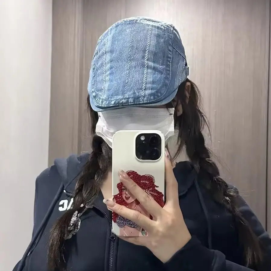 Vintage Denim Cap Anti-Beret Spring Summer - Image 7