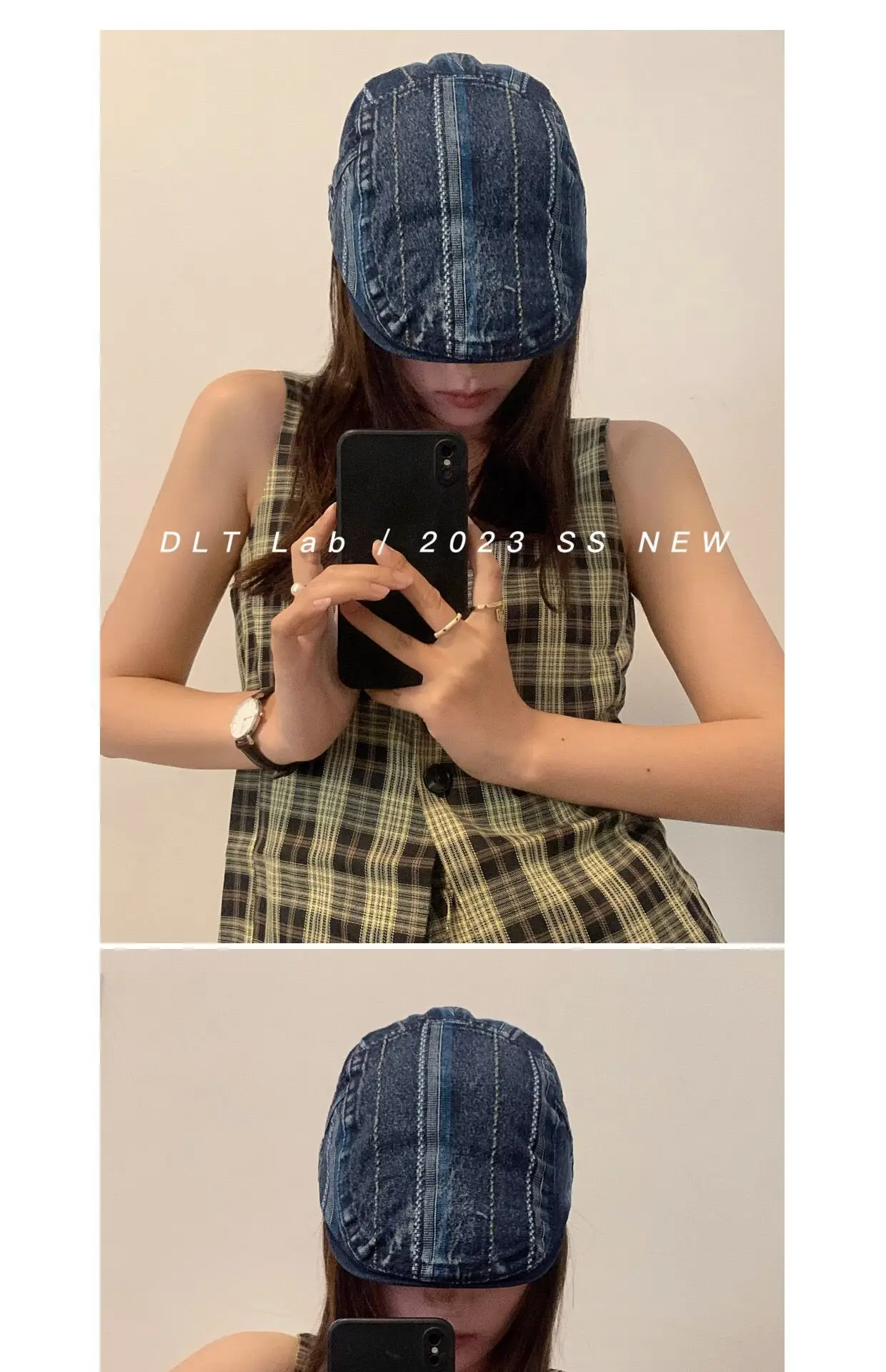 Vintage Denim Cap Anti-Beret Spring Summer — feature 1
