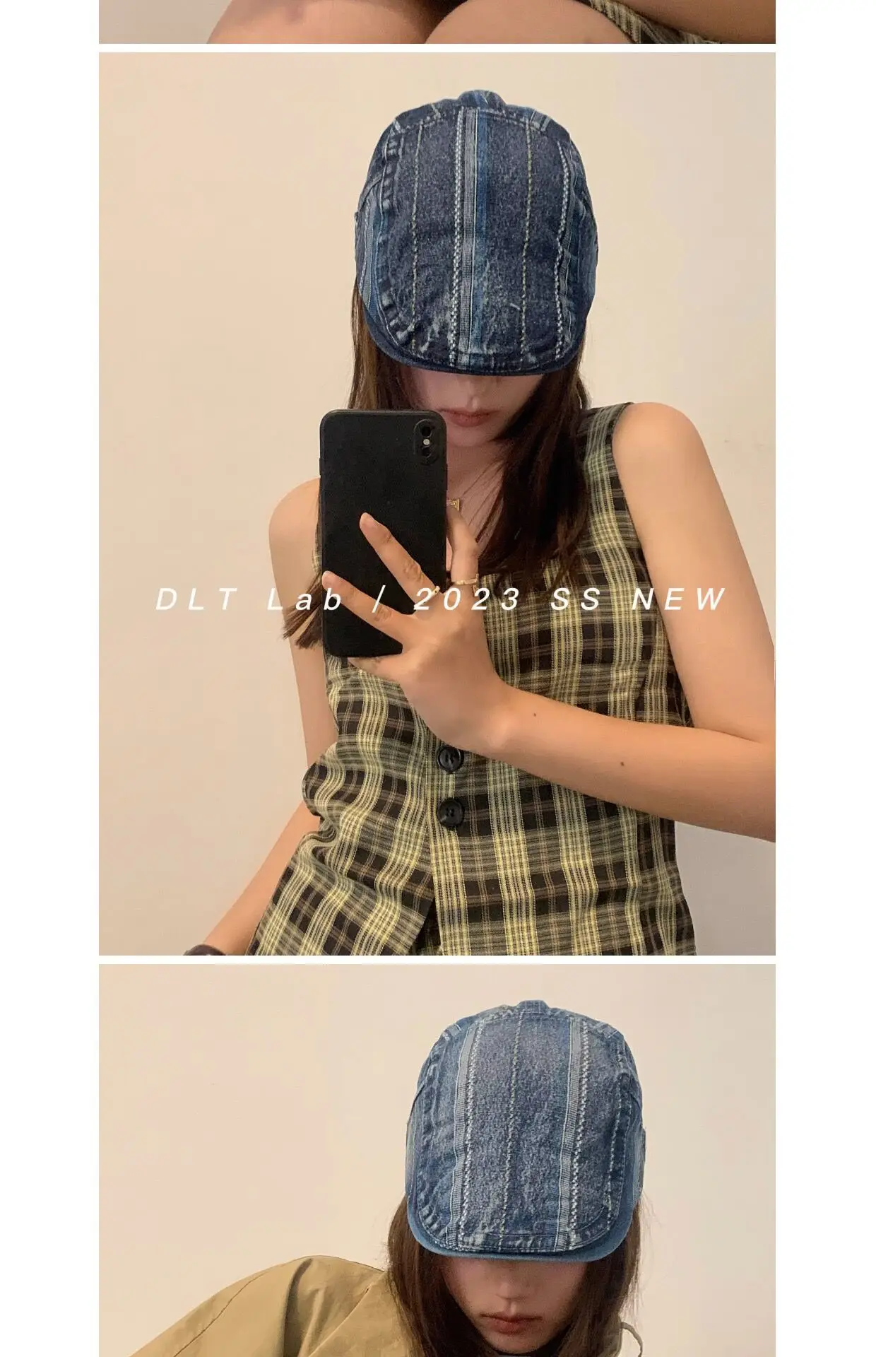 Vintage Denim Cap Anti-Beret Spring Summer — feature 3