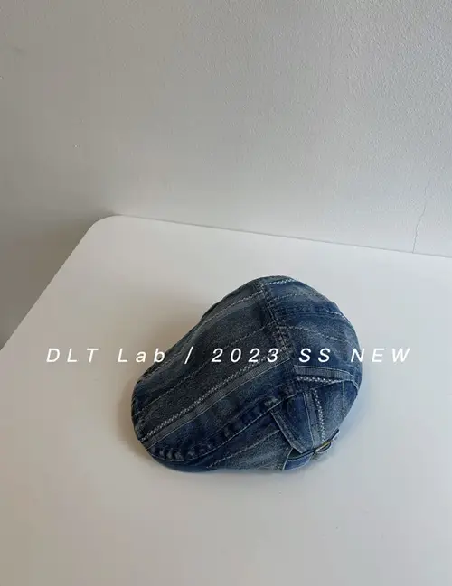 Vintage Denim Cap Anti-Beret Spring Summer - Image 2