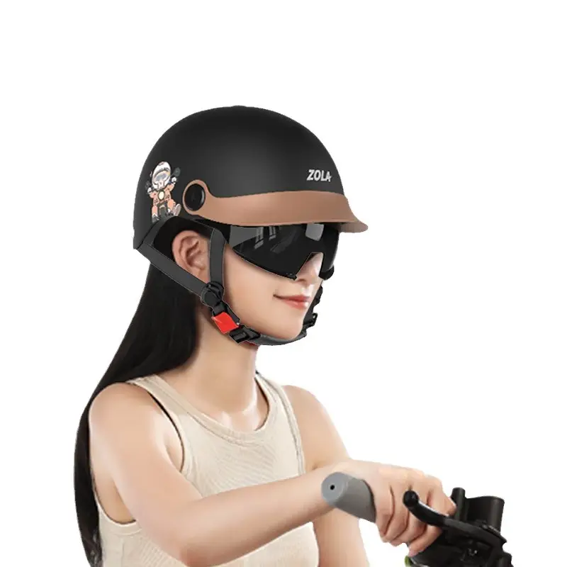 3C Electric Car Helmet Men Women Summer Battery Motorcycle Sunscreen Half Helmet Ear Protection - Image 45