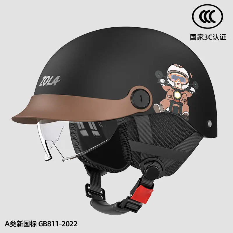 3C Electric Car Helmet Men Women Summer Battery Motorcycle Sunscreen Half Helmet Ear Protection - Image 12