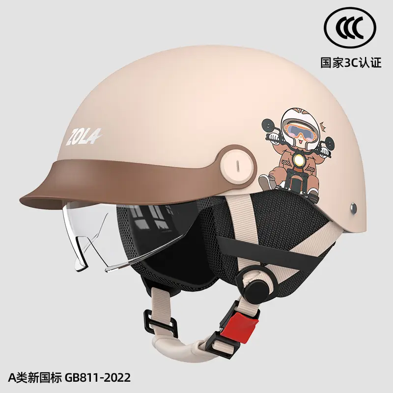 3C Electric Car Helmet Men Women Summer Battery Motorcycle Sunscreen Half Helmet Ear Protection - Image 16