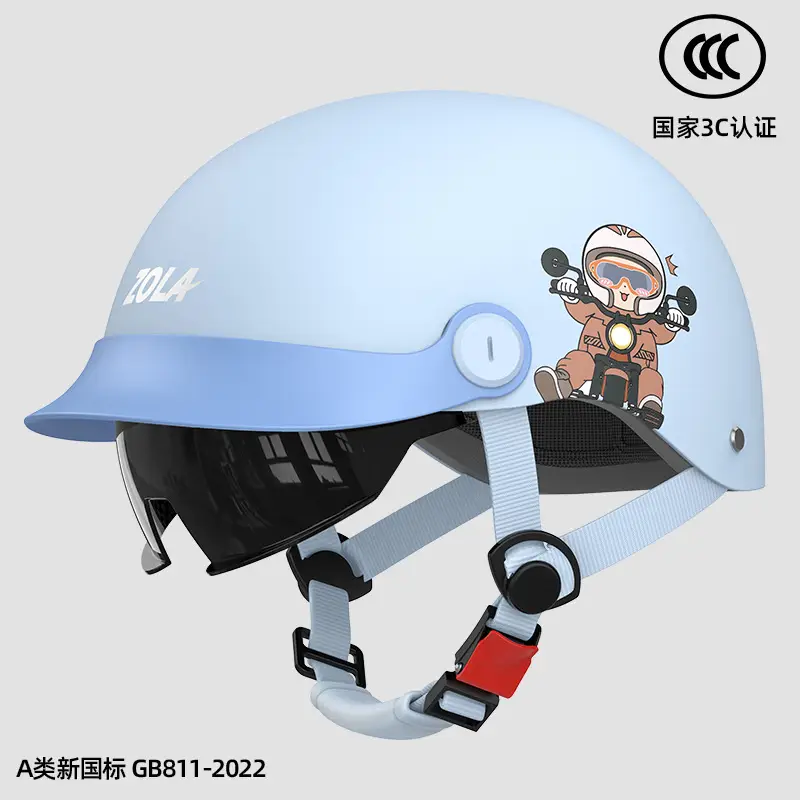 3C Electric Car Helmet Men Women Summer Battery Motorcycle Sunscreen Half Helmet Ear Protection - Image 2