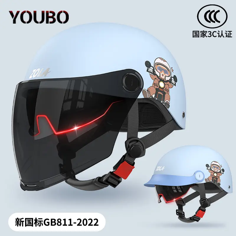 3C Electric Car Helmet Men Women Summer Battery Motorcycle Sunscreen Half Helmet Ear Protection - Image 22