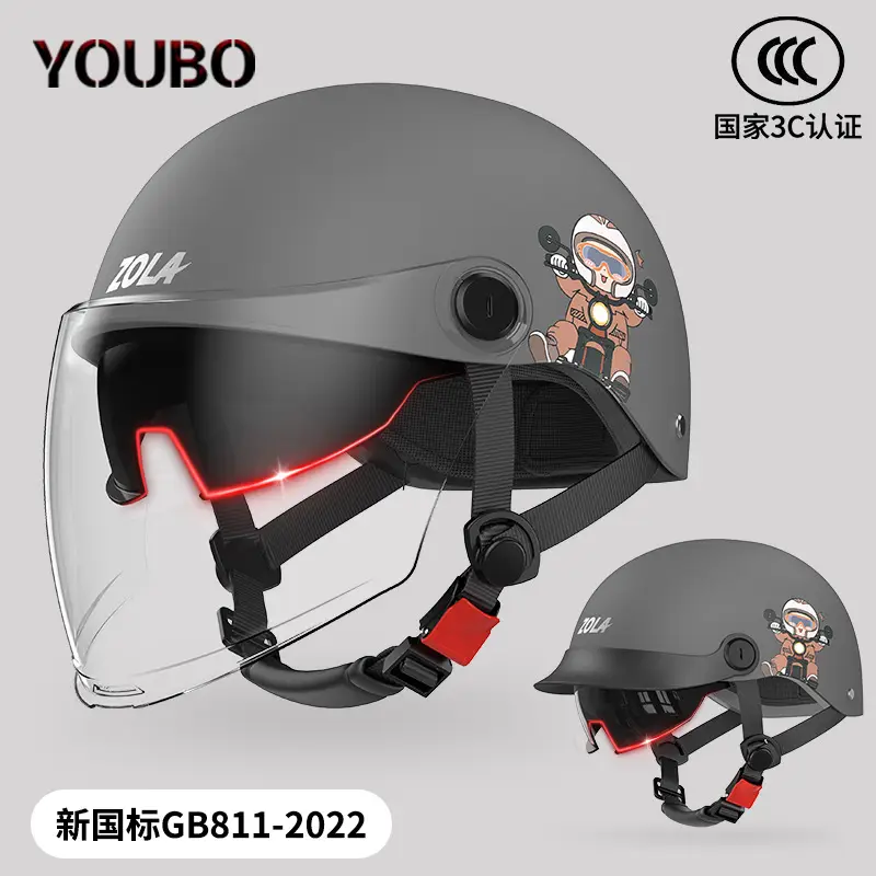 3C Electric Car Helmet Men Women Summer Battery Motorcycle Sunscreen Half Helmet Ear Protection - Image 27