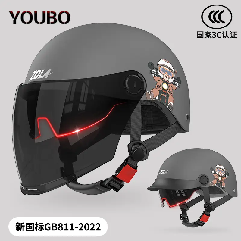3C Electric Car Helmet Men Women Summer Battery Motorcycle Sunscreen Half Helmet Ear Protection - Image 28