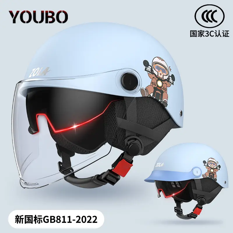 3C Electric Car Helmet Men Women Summer Battery Motorcycle Sunscreen Half Helmet Ear Protection - Image 31