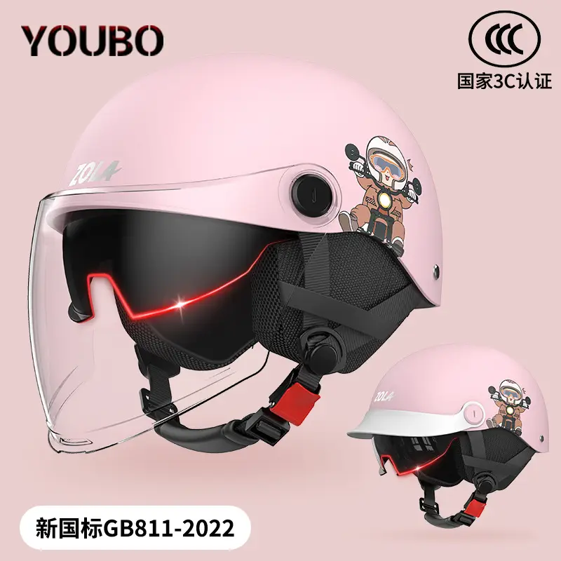 3C Electric Car Helmet Men Women Summer Battery Motorcycle Sunscreen Half Helmet Ear Protection - Image 33