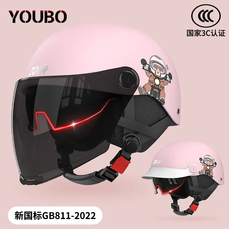 3C Electric Car Helmet Men Women Summer Battery Motorcycle Sunscreen Half Helmet Ear Protection - Image 34