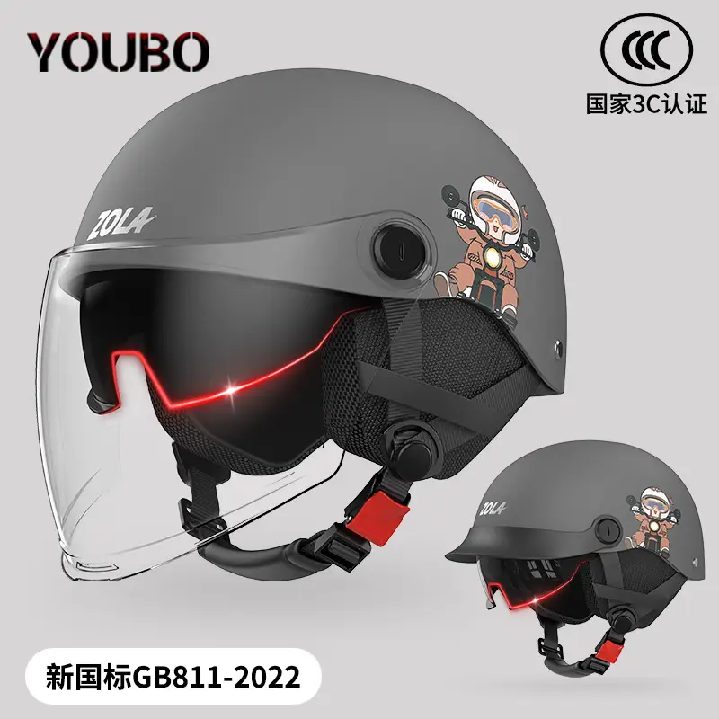3C Electric Car Helmet Men Women Summer Battery Motorcycle Sunscreen Half Helmet Ear Protection - Image 37