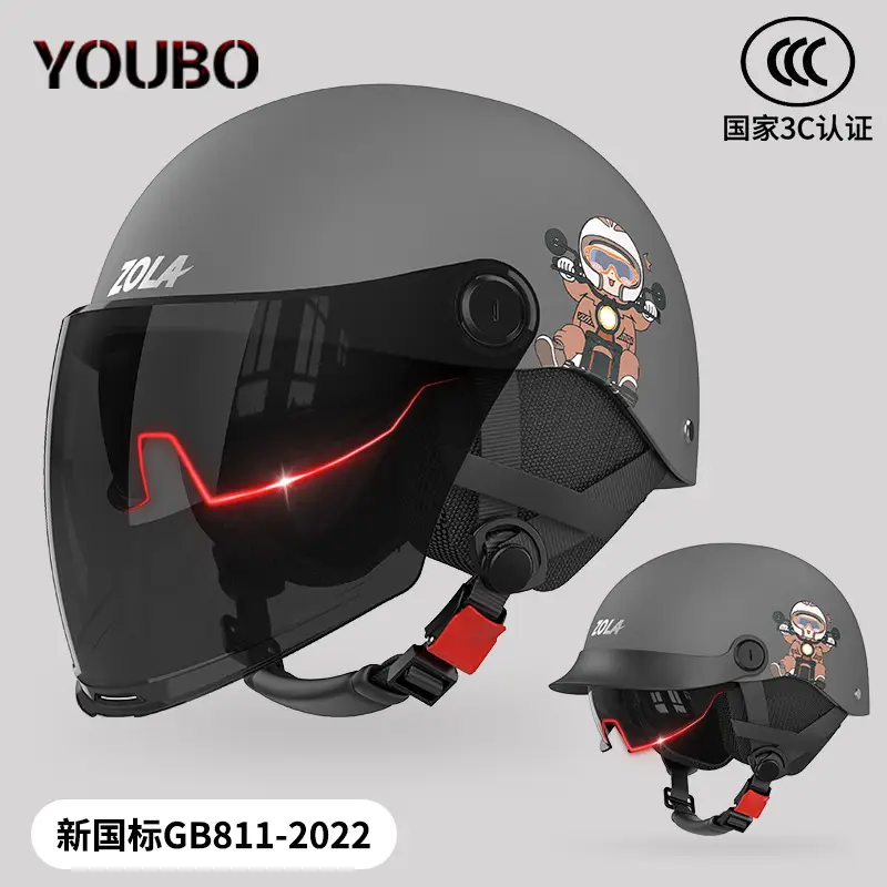 3C Electric Car Helmet Men Women Summer Battery Motorcycle Sunscreen Half Helmet Ear Protection - Image 38