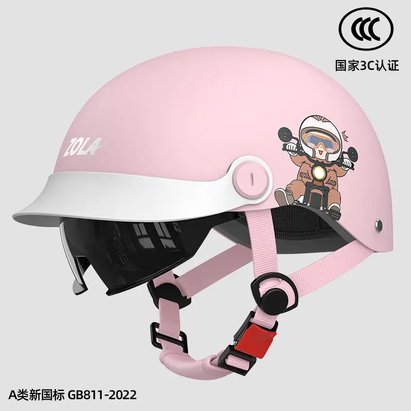 3C Electric Car Helmet Men Women Summer Battery Motorcycle Sunscreen Half Helmet Ear Protection - Image 6