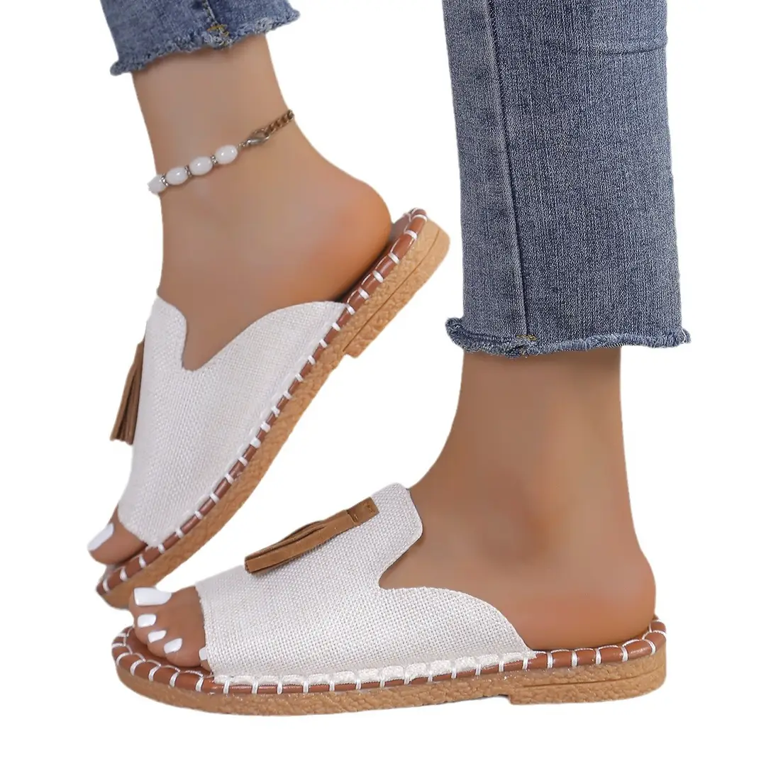 Foreign Trade plus size Slippers Women's 2024 Summer New Flat Bottom Casual Outer Wear Beach Flip-Flops Women's Sandals and Slippers - Image 9