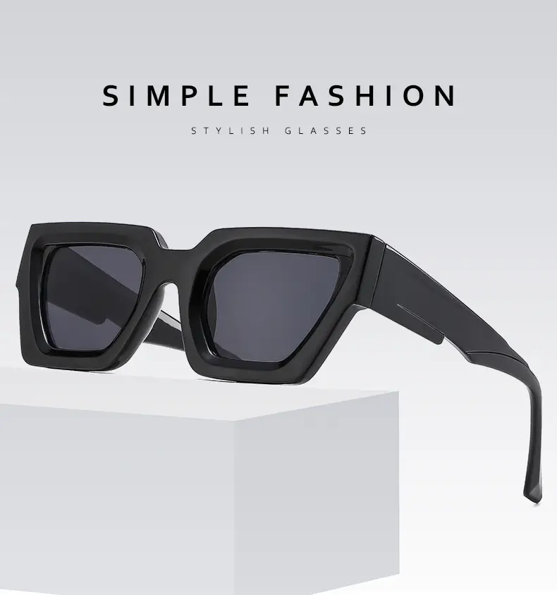 Square Frame Sunglasses Black Women's Cross Border β feature 1