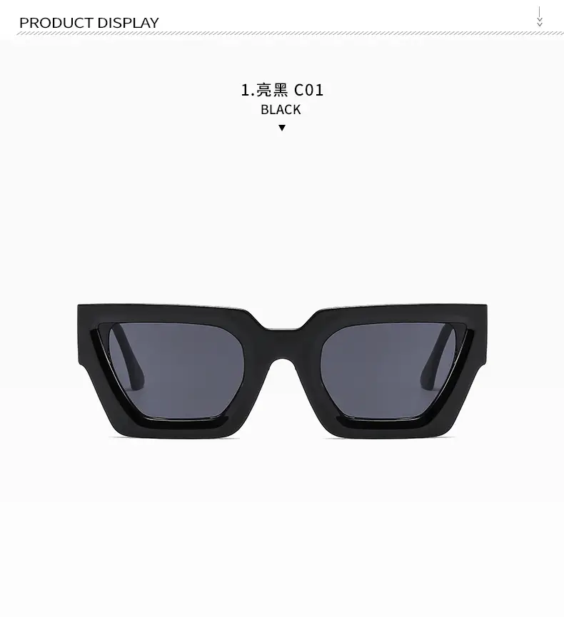 Square Frame Sunglasses Black Women's Cross Border β feature 10