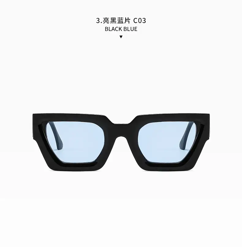 Square Frame Sunglasses Black Women's Cross Border β feature 14