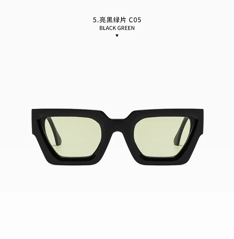 Square Frame Sunglasses Black Women's Cross Border β feature 18