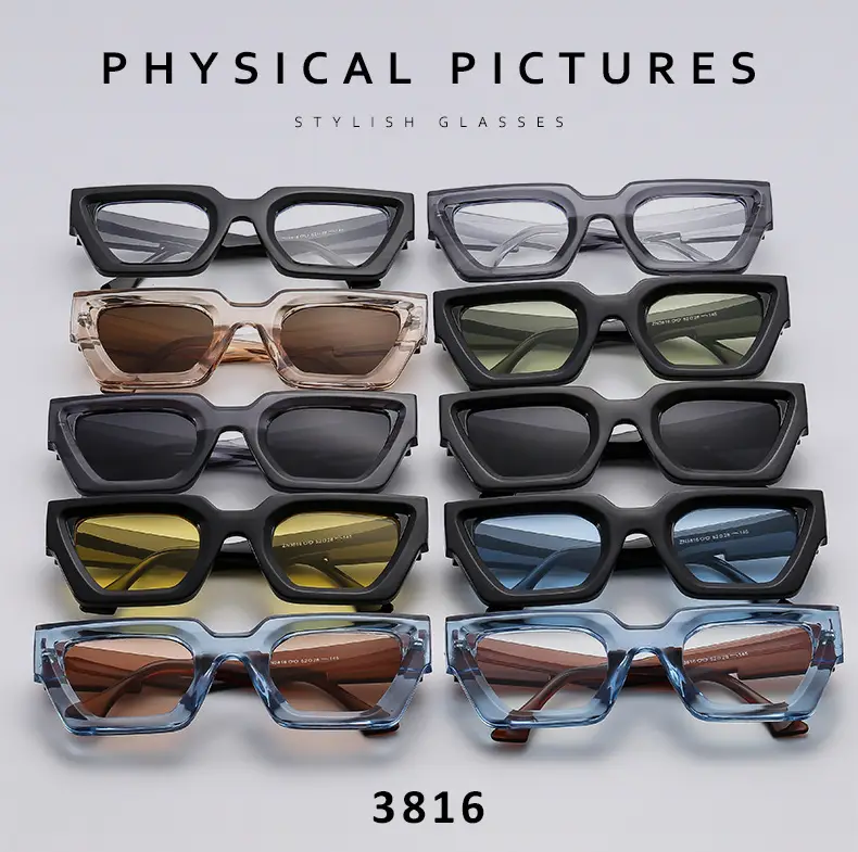 Square Frame Sunglasses Black Women's Cross Border β feature 4