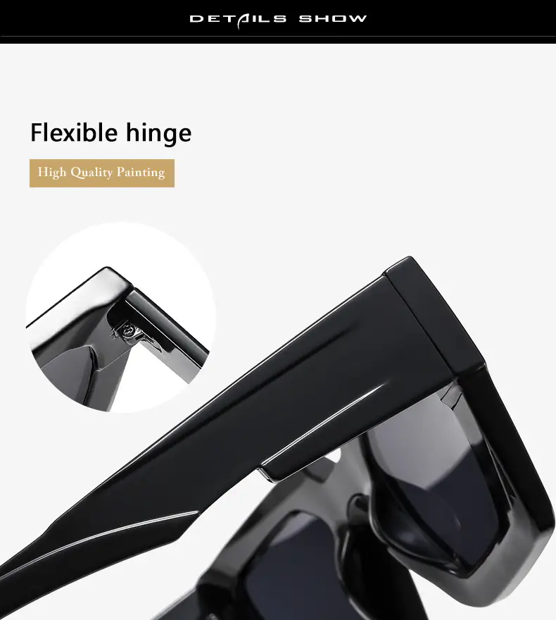 Square Frame Sunglasses Black Women's Cross Border β feature 5