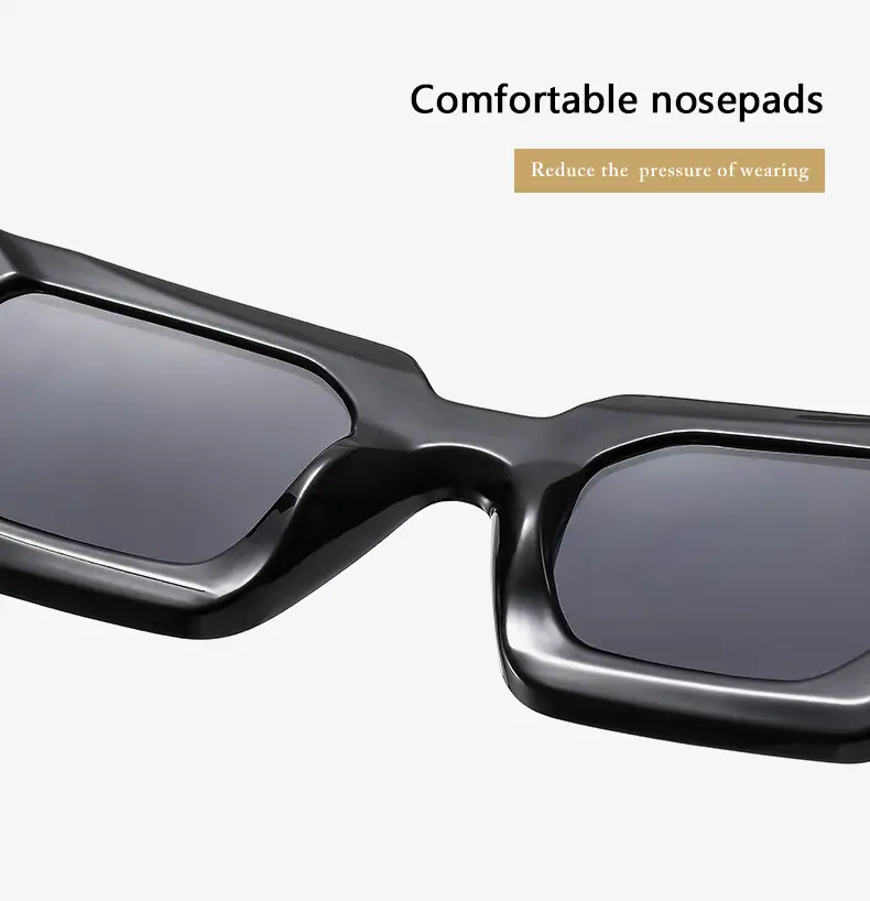 Square Frame Sunglasses Black Women's Cross Border β feature 6