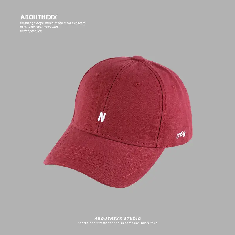 Women's Red Ins Korean Style Baseball Cap with Letter Embroidery — feature 14