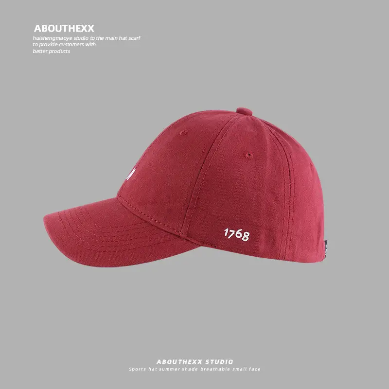 Women's Red Ins Korean Style Baseball Cap with Letter Embroidery — feature 15