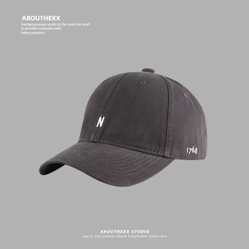 Women's Red Ins Korean Style Baseball Cap with Letter Embroidery - Image 2
