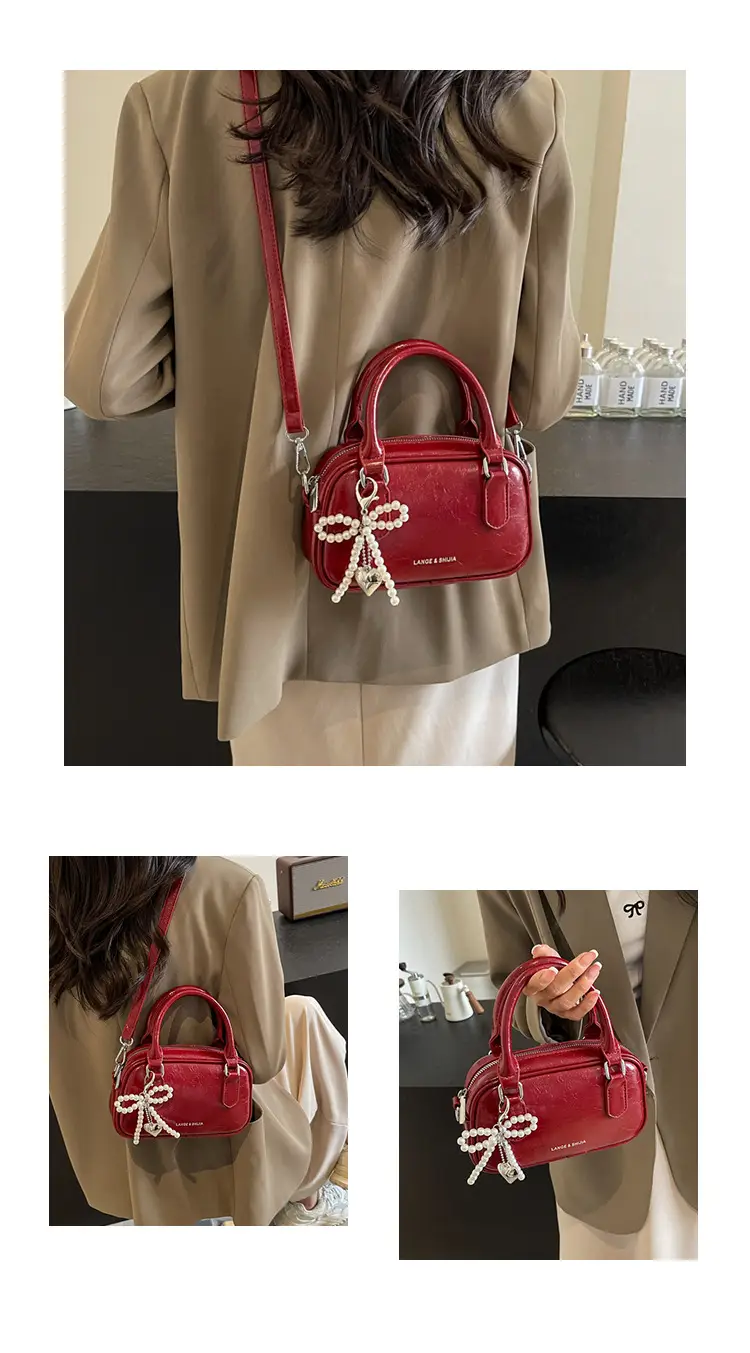 Women's Pearl Embellished Shoulder Bag White 2024 — feature 12
