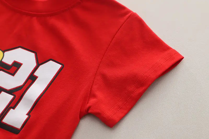 Boys Brand21 Red T-Shirt Blue Shorts 2-Piece Set — feature 12
